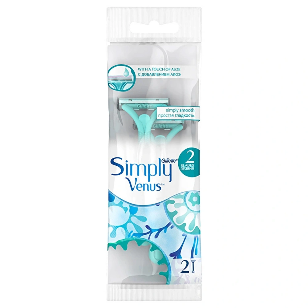 خودتراش 2 لبه ژیلت مدل Simply Venus بسته 4 عددی زنانه