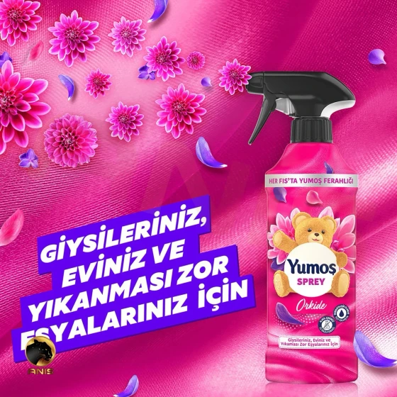 اسپری خوشبوکننده یوموش مدل Orkide با رایحه گل ارکیده حجم 450 میل