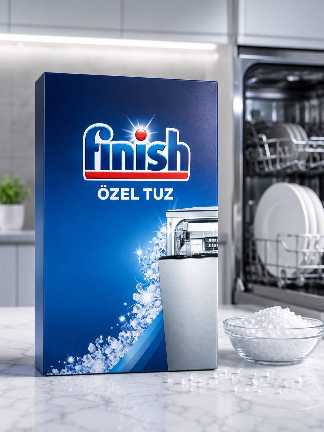 نمک ماشین ظرفشویی فینیش مدل Özel Tuz وزن ۱.۵ کیلوگرم