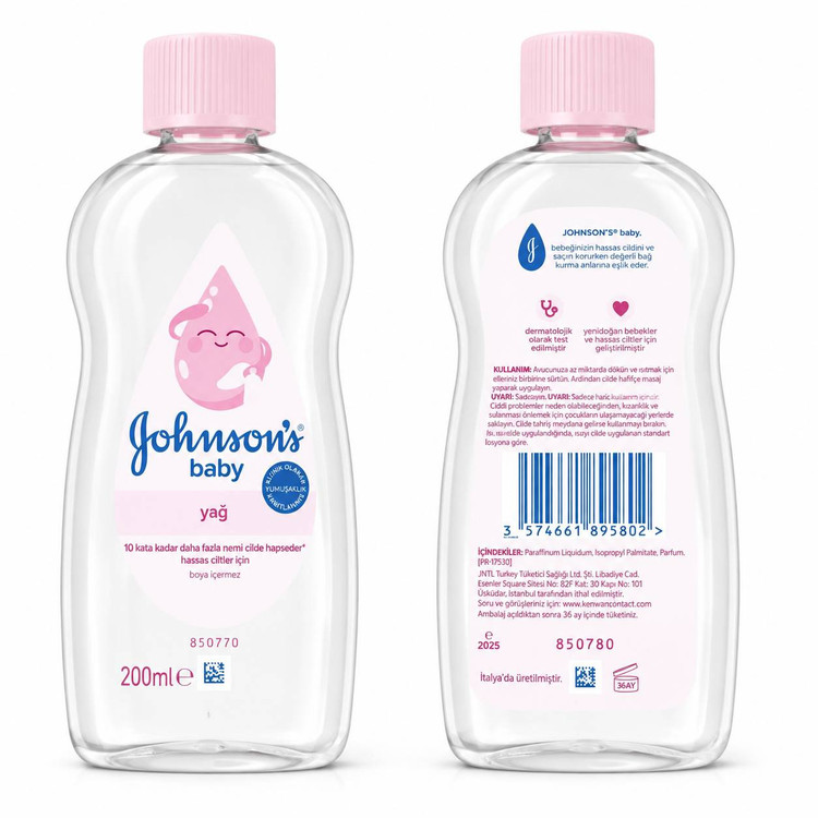 روغن بچه جانسون مدل Baby Oil با رایحه ملایم حجم ۲۰۰ میل اورجینال