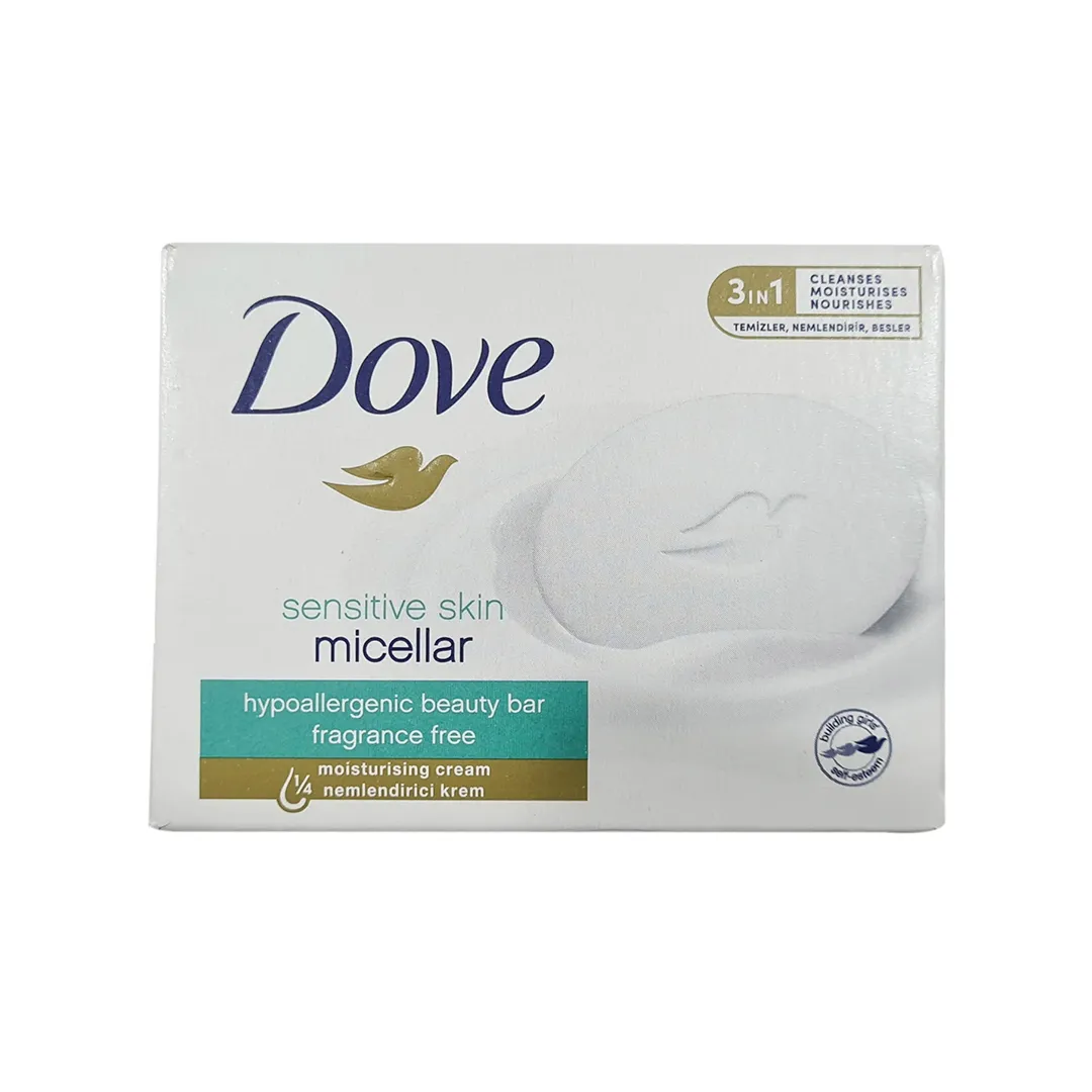 صابون داو Dove مدل Sensitive Skin Micellar برای پوست حساس 90 گرمی