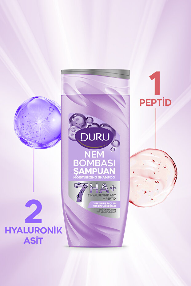 مقایسه 9% شامپو آبرسان و ترمیم‌کننده دورو مدل Bombası Moisturizing حاوی 7 نوع هیالورونیک اسید و پپتید حجم 400 میل   شامپو آبرسان و ترمیم‌کننده دورو مدل Bombası Moisturizing حاوی 7 نوع هیالورونیک اسید و پپتید حجم 400 میل